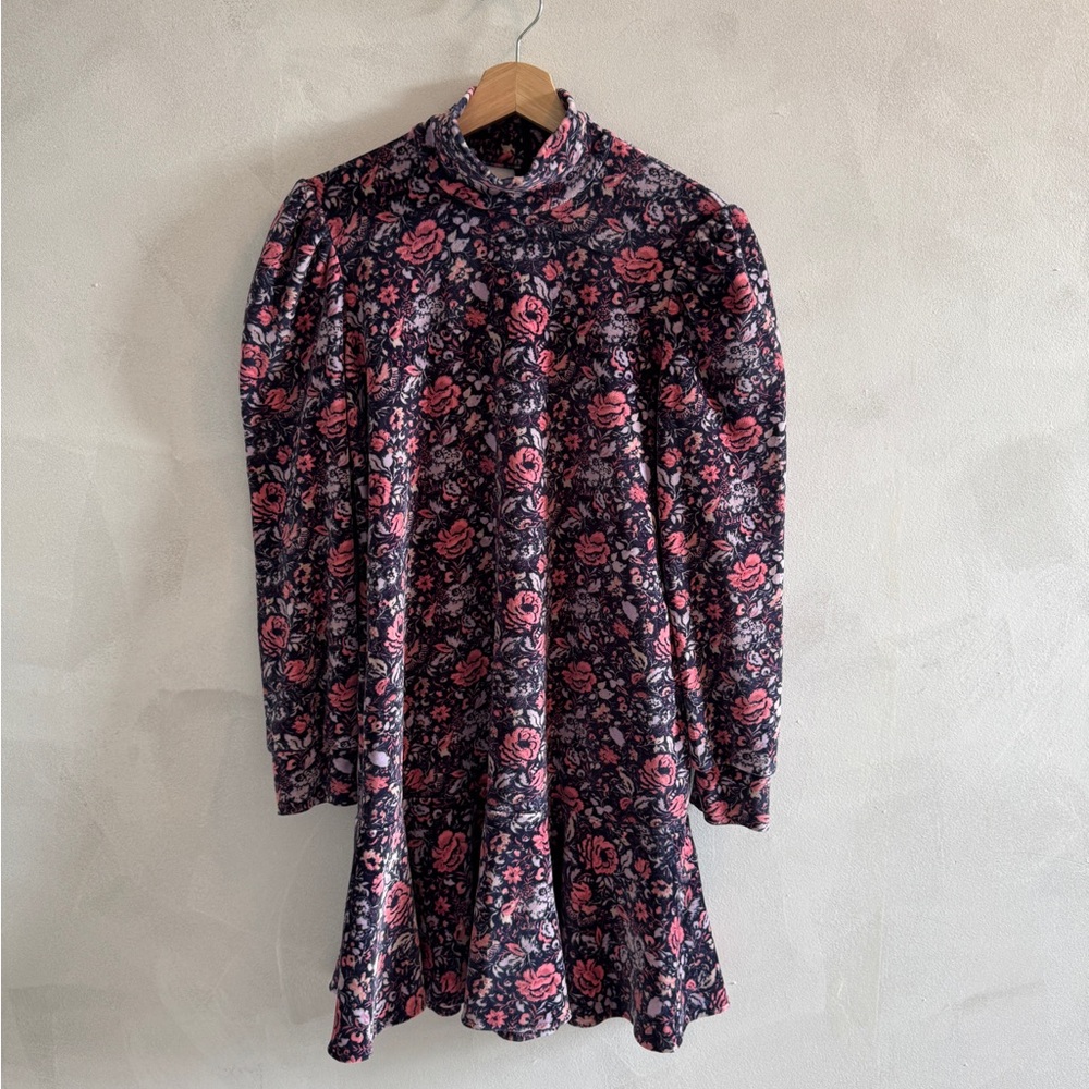 La Vie Rebecca Taylor - Toile Fleur Velour Dress - Size Small